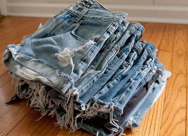 Destroyed Jeans Shorts